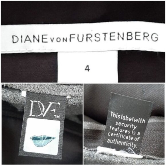 Diane von Furstenberg DVF / Ellis Leather Trim Waist High Rise Gray Trousers 4 - Picture 16 of 16